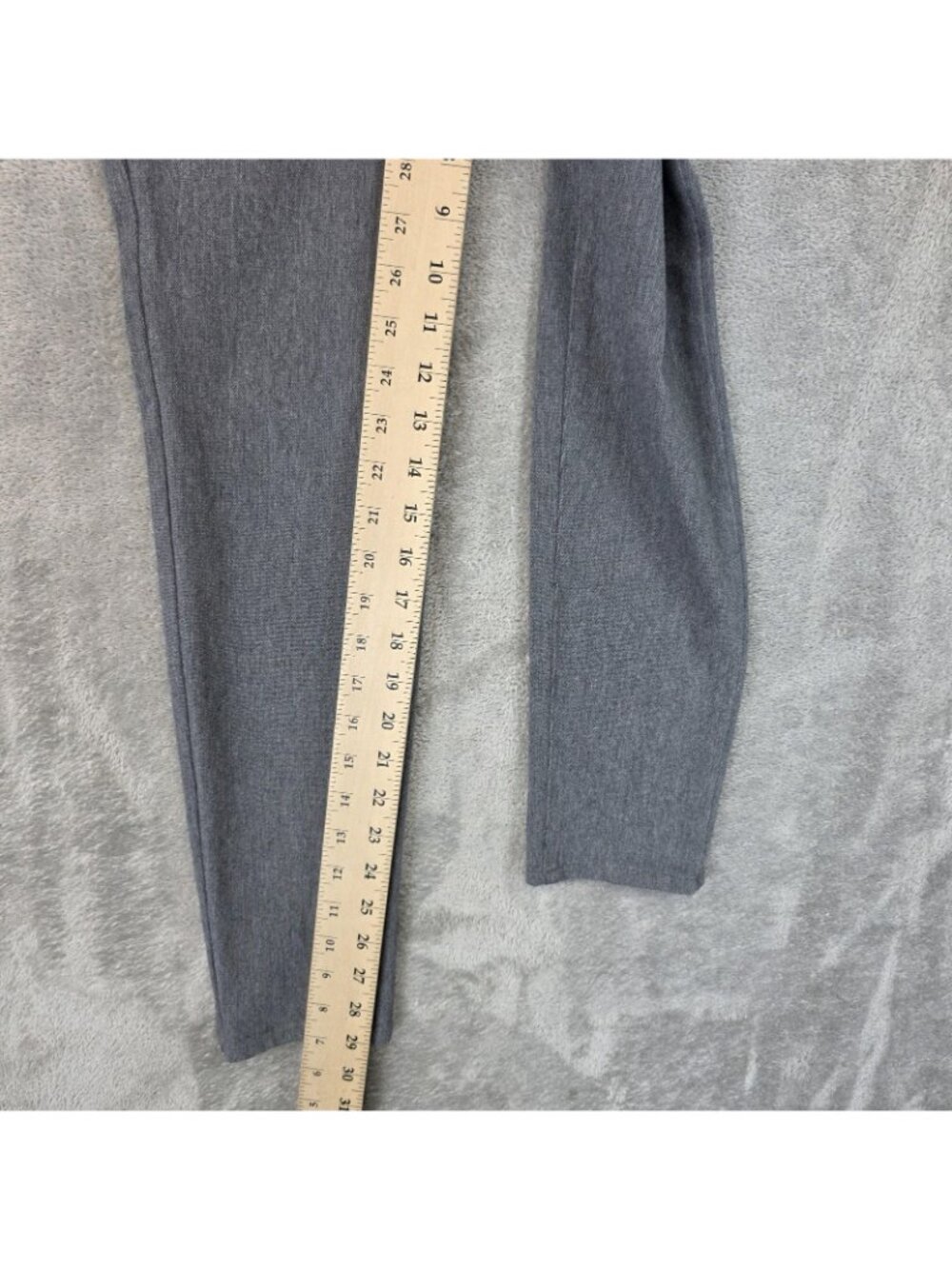 Uniqlo Jegging Pants Womens L Gray Knit Heattech Slim Elastic Waist Thermal - Picture 7 of 10